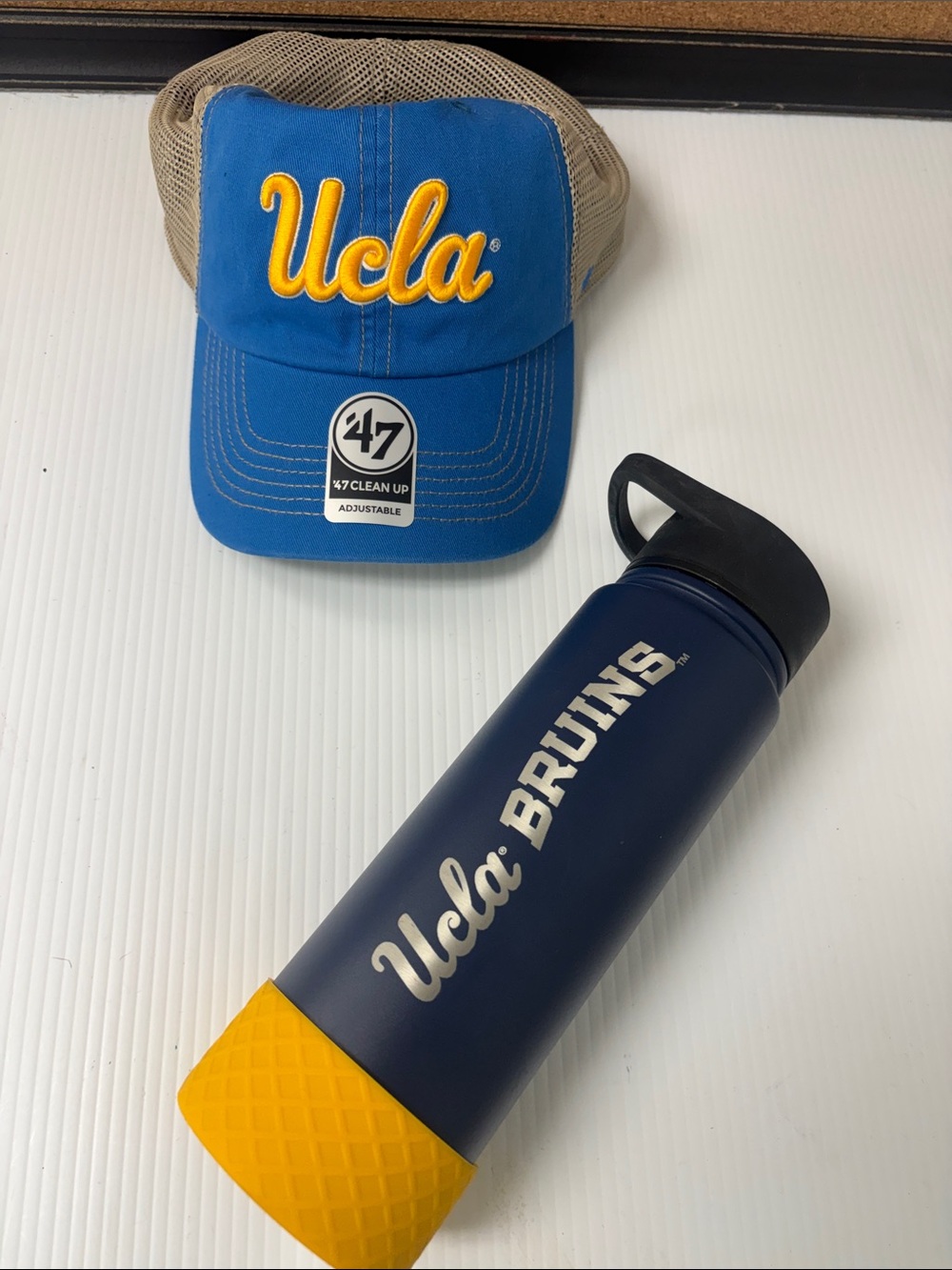 47 Brand UCLA Blue and Gold Trucker Hat and Water Bottle